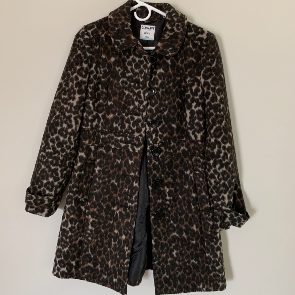 Old Navy Leopard Peacoat